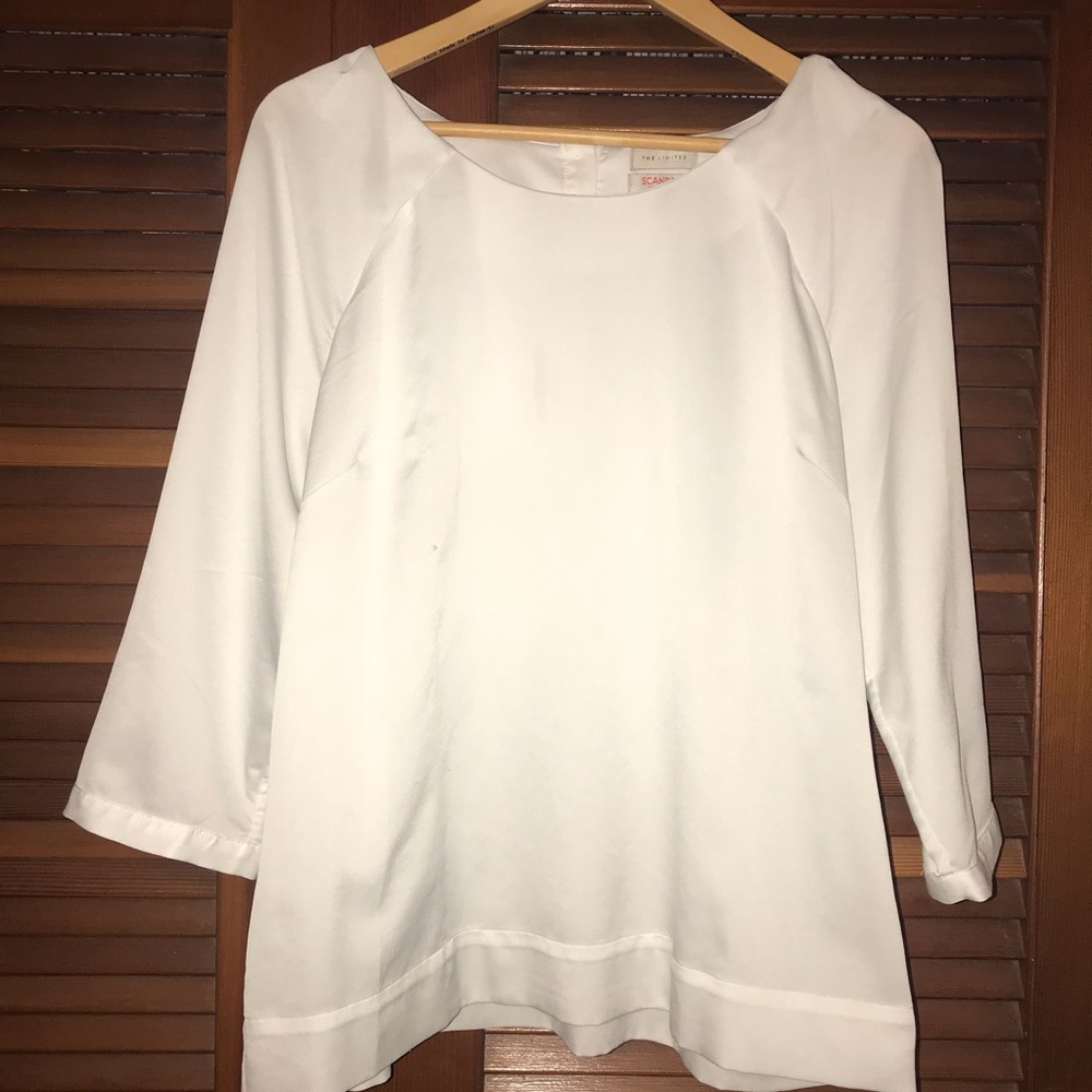 White silk blouse